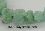 CNG1542 15.5 inches 6*8mm - 15*20mm nuggets plated druzy quartz beads