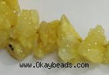 CNG1544 15.5 inches 6*8mm - 15*20mm nuggets plated druzy quartz beads