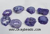 CNG1562 30*35mm - 35*40mm freeform plated druzy agate beads