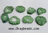 CNG1564 30*40mm - 40*50mm freeform plated druzy agate beads