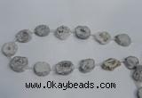 CNG1570 15*20mm - 20*25mm freeform plated druzy agate beads