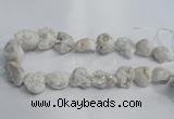 CNG1575 18*25mm - 20*30mm nuggets plated druzy agate beads