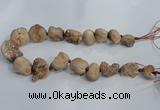 CNG1576 18*25mm - 20*30mm nuggets plated druzy agate beads