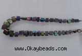 CNG1583 15.5 inches 8*12mm - 12*20mm nuggets plated quartz beads