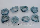 CNG1589 15.5 inches 30*35mm - 35*40mm freeform plated druzy agate beads