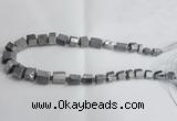 CNG1590 15.5 inches 8*12mm - 12*20mm nuggets plated quartz beads