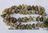 CNG1599 15.5 inches 15*20mm - 20*25mm nuggets green garnet beads