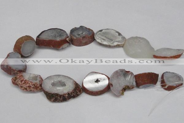 CNG1601 15.5 inches 18*25mm - 25*30mm freeform druzy agate beads