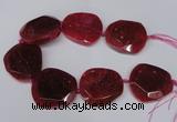 CNG1605 15.5 inches 45*50mm faceted freeform agate beads