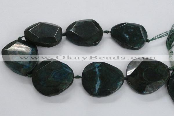 CNG1630 15.5 inches 40*45mm - 45*50mm faceted freeform agate beads