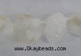 CNG1640 15.5 inches 13*18mm - 18*25mm nuggets plated druzy agate beads