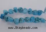 CNG1645 15.5 inches 18*25mm - 22*30mm nuggets plated druzy agate beads