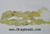 CNG1702 15.5 inches 15*20mm - 18*35mm nuggets lemon quartz beads