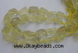 CNG1823 15.5 inches 20*25mm - 25*30mm nuggets lemon quartz beads