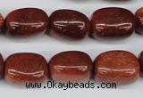 CNG19 15.5 inches 12*17mm nuggets goldstone gemstone beads