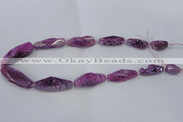 CNG2008 15.5 inches 10*14mm - 12*38mm nuggets plated quartz beads