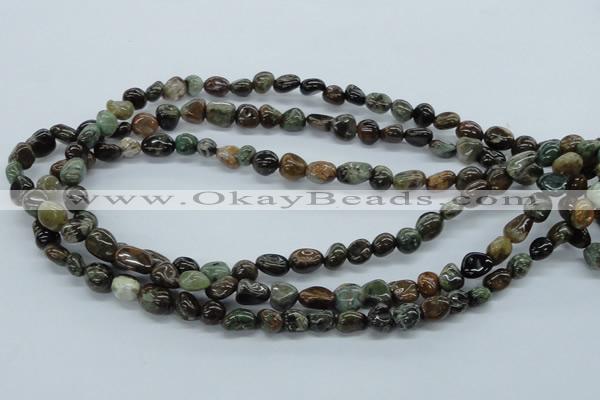 CNG201 15.5 inches 8*10mm nuggets rainbow agate gemstone beads