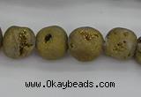 CNG2011 15.5 inches 8*10mm - 10*14mm nuggets plated druzy agate beads