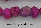 CNG2013 15.5 inches 8*10mm - 10*14mm nuggets plated druzy agate beads