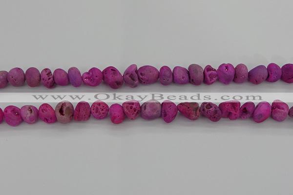 CNG2013 15.5 inches 8*10mm - 10*14mm nuggets plated druzy agate beads