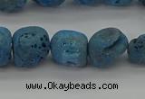 CNG2015 15.5 inches 8*10mm - 10*14mm nuggets plated druzy agate beads