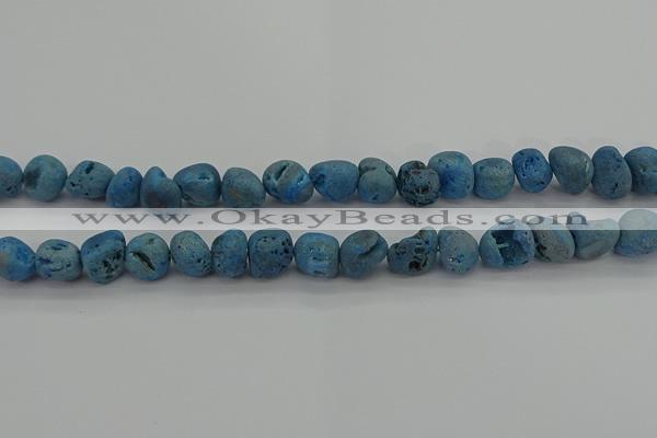 CNG2015 15.5 inches 8*10mm - 10*14mm nuggets plated druzy agate beads