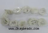 CNG2157 15.5 inches 25*35mm - 35*40mm nuggets druzy agate beads