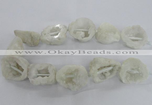 CNG2157 15.5 inches 25*35mm - 35*40mm nuggets druzy agate beads