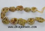 CNG2158 15.5 inches 25*35mm - 35*40mm nuggets druzy agate beads