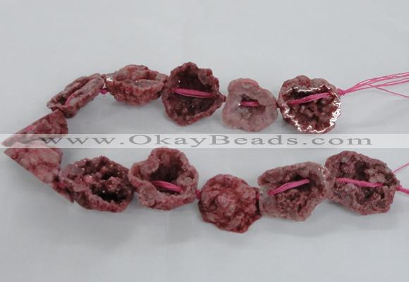 CNG2160 15.5 inches 25*35mm - 35*40mm nuggets druzy agate beads