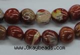 CNG217 15.5 inches 10*12mm nuggets red jasper gemstone beads