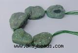 CNG2174 7.5 inches 25*35mm - 35*40mm freeform druzy agate beads