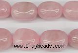 CNG22 15.5 inches 12*17mm nuggets rose quartz gemstone beads