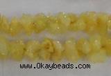 CNG2201 15.5 inches 8*10mm - 10*12mm nuggets plated druzy quartz beads