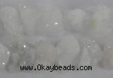 CNG2207 15.5 inches 10*14mm - 13*18mm nuggets plated druzy quartz beads