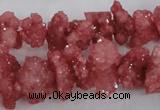 CNG2210 15.5 inches 10*14mm - 13*18mm nuggets plated druzy quartz beads