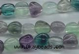 CNG226 15.5 inches 8-10mm*12-14mm nuggets fluorite gemstone beads