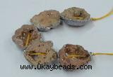 CNG2318 7.5 inches 25*35mm - 35*40mm freeform druzy agate beads