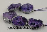 CNG2330 7.5 inches 35*40mm - 45*50mm freeform druzy agate beads