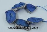 CNG2335 7.5 inches 35*40mm - 45*50mm freeform druzy agate beads