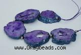 CNG2358 7.5 inches 40*50mm - 55*60mm freeform druzy agate beads