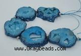 CNG2359 7.5 inches 40*50mm - 55*60mm freeform druzy agate beads