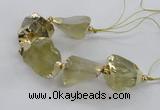 CNG2387 7.5 inches 15*25mm - 20*30mm nuggets lemon quartz beads