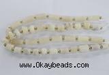 CNG2432 15.5 inches 11*14mm - 14*20mm tube druzy quartz beads