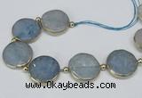 CNG2476 7.5 inches 30mm faceted coin quartz gemstone beads