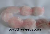 CNG2540 48*58mm – 50*60mm nuggets rose quartz beads wholesale