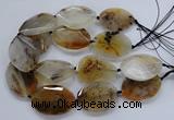 CNG2555 35*50mm - 40*55mm faceted freeform montana agate beads