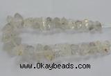 CNG2577 15.5 inches 10*20mm - 15*35mm faceted nuggets white crystal beads