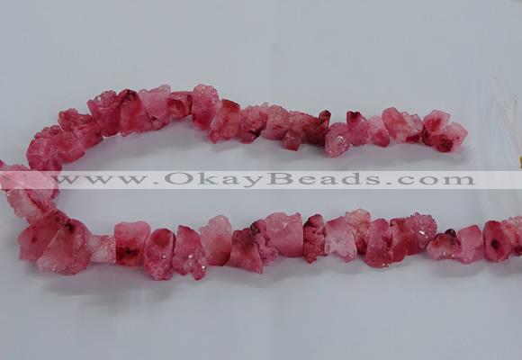 CNG2582 15.5 inches 13*18mm - 15*25mm nuggets druzy agate beads