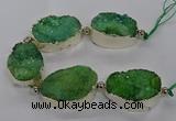 CNG2601 7.5 inches 25*35mm - 30*40mm freeform druzy agate beads